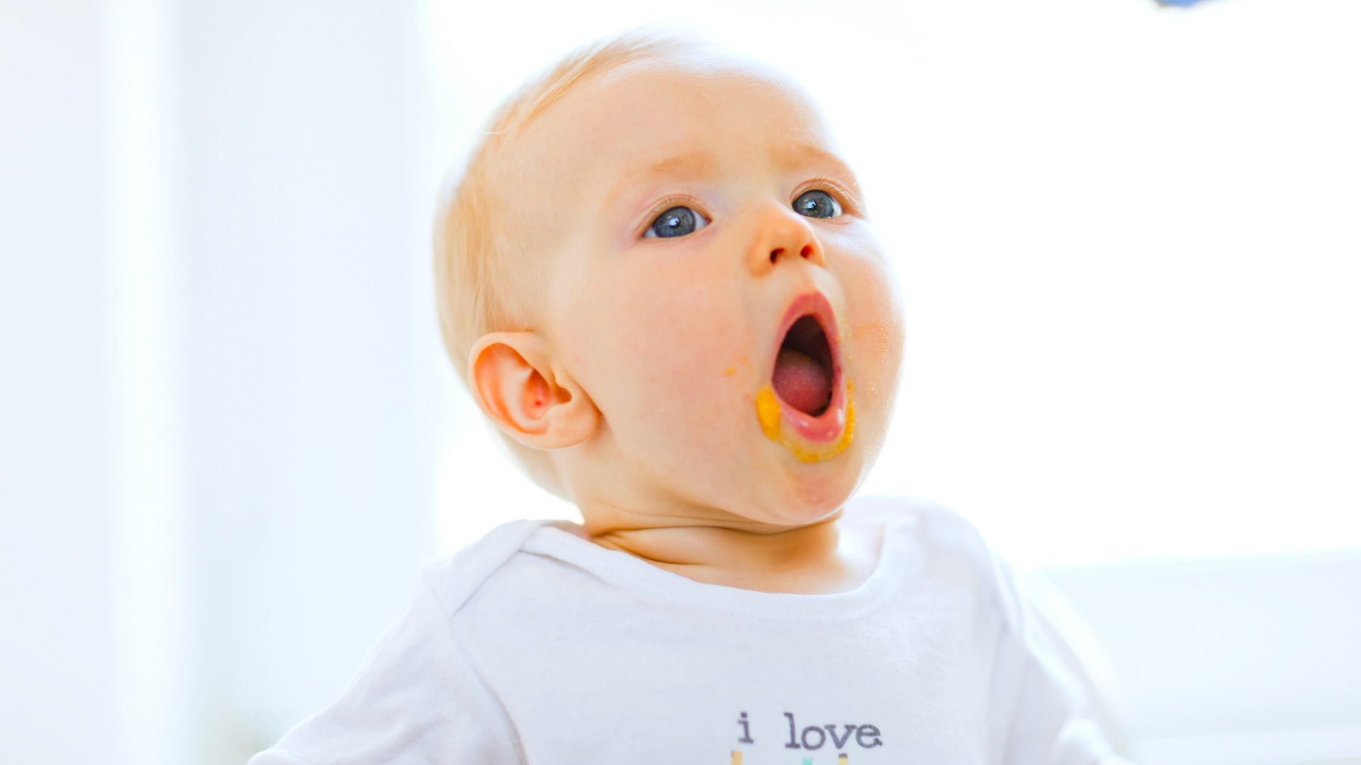Babies opening mouth