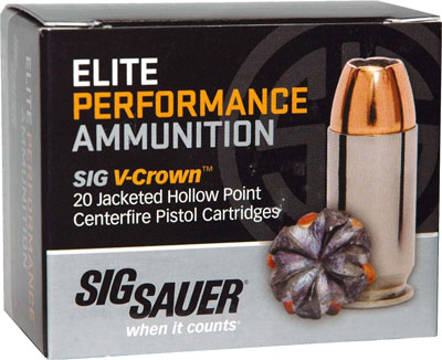Sig Sauer Elite Performance 185GR Jacketed Hollow Point .45 ACP 20Rds