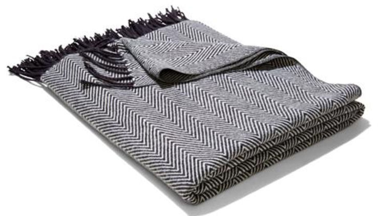 Chevron Charcoal Throw - Kmart