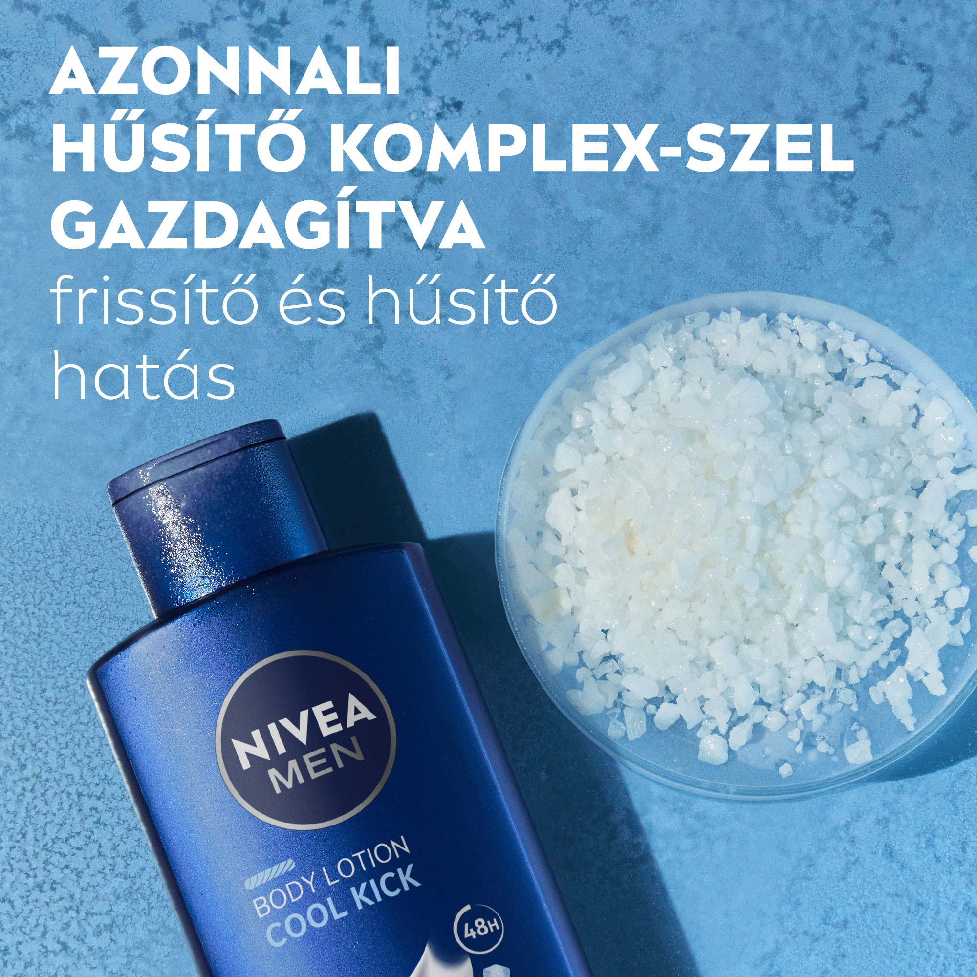 Azonnali hűsítő komplex-szel gazdagítva a NIVEA MEN Cool Kick testápoló