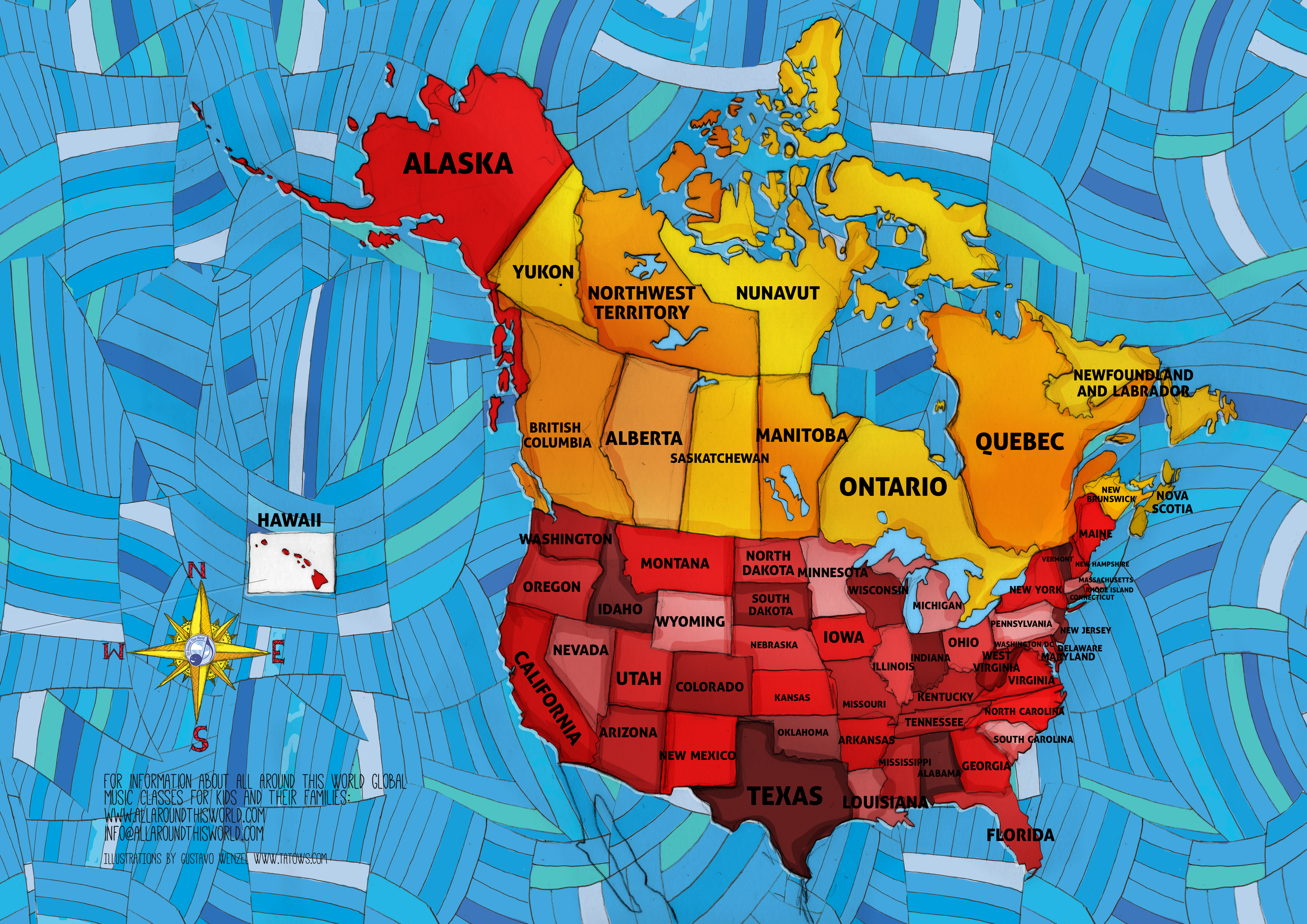 The U.S. and Canada -- All Around This World