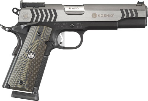 Ruger 6776 SR1911 Competition 45 ACP  5" Barrel 7+1 Or 8+1, Black Nitride Stainless Steel  Koenig Ha