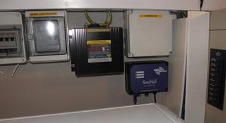 Control box securely mounted.